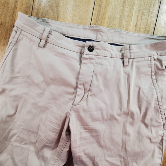 Birddogs Boom Pants Men 34x32 Khaki Performance Stretch Lined Golf Trousers - Picture 2 of 8